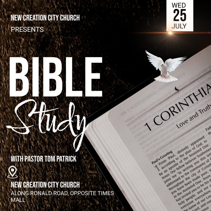 BIBLE STUDY POSTER template