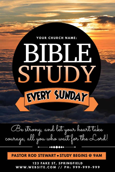 bible study poster template postermywall bible study poster