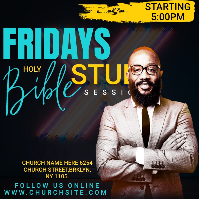 Bible study poster template