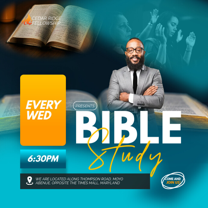 Bible Study Poster template