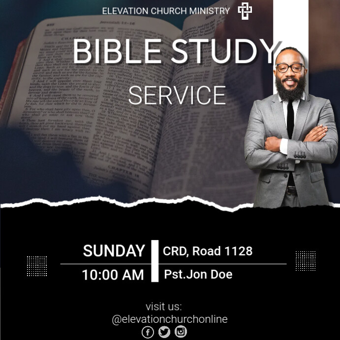 BIBLE STUDY SERVICE (5) Wpis na Instagrama template