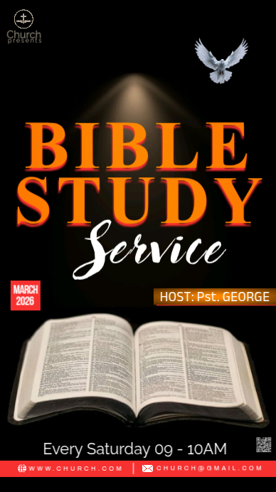 Bible Study Service Facebook Story Template | PosterMyWall