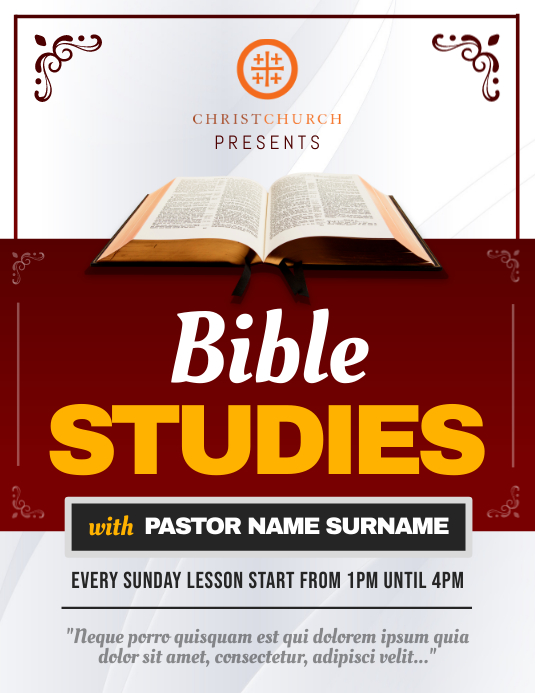 Bible Study Sessions Church Flyer Template PosterMyWall