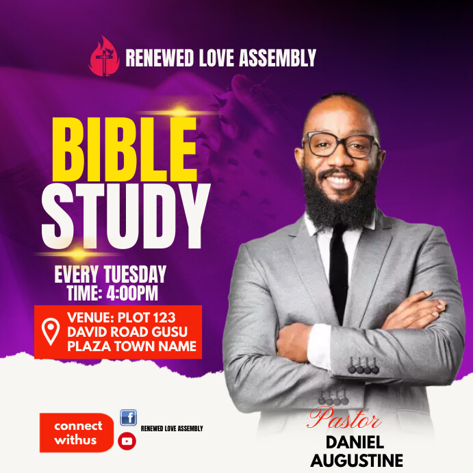 bible study template PosterMyWall