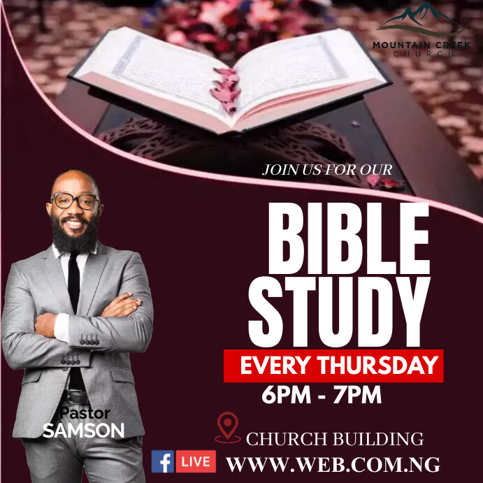 Plantilla de Bible study template | PosterMyWall