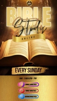 Bible Study Video Design Template Instagram Story