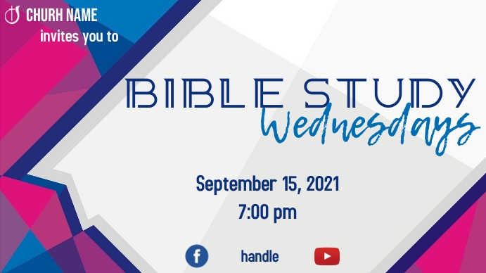 Bible Study Wednesdays Miniatura do YouTube template