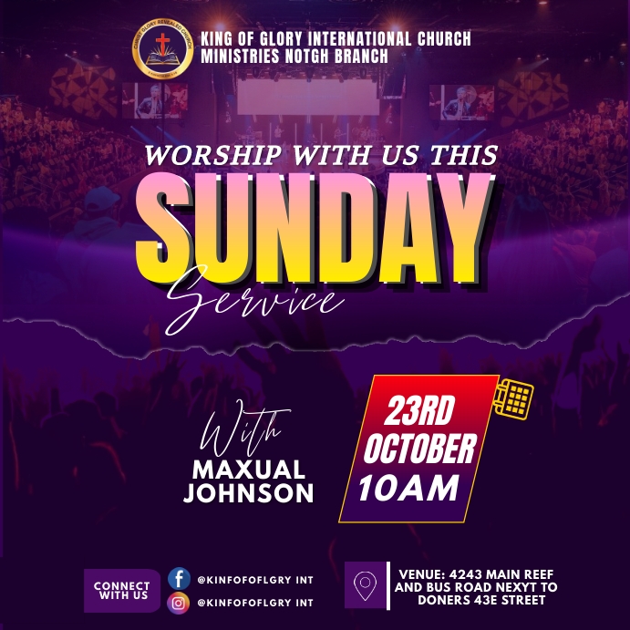 bible study WORSHIP FLYER (13) Publicação no Instagram template