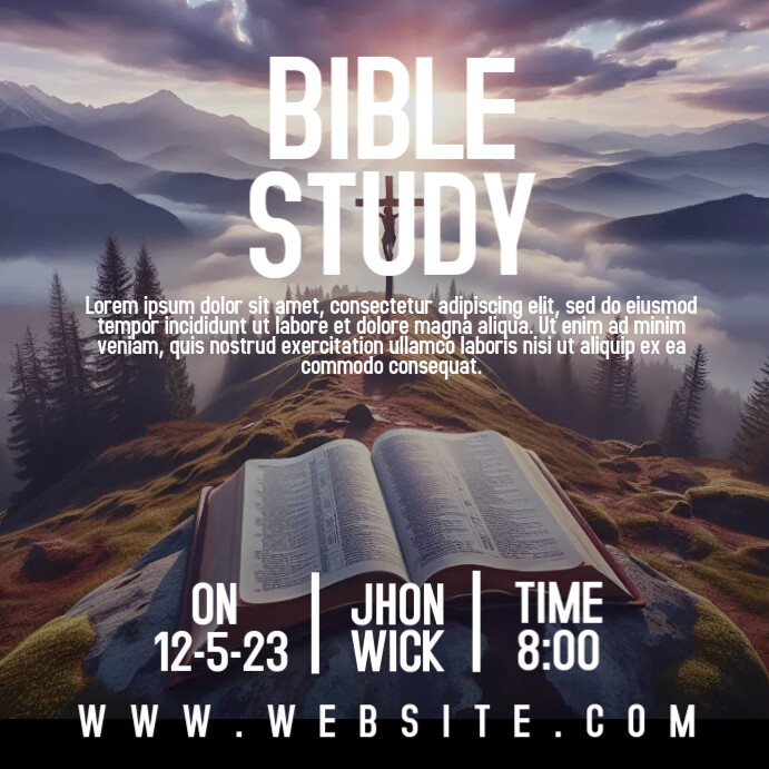 Bible template PosterMyWall