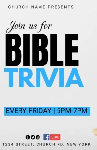 bible trivia Tabloid template