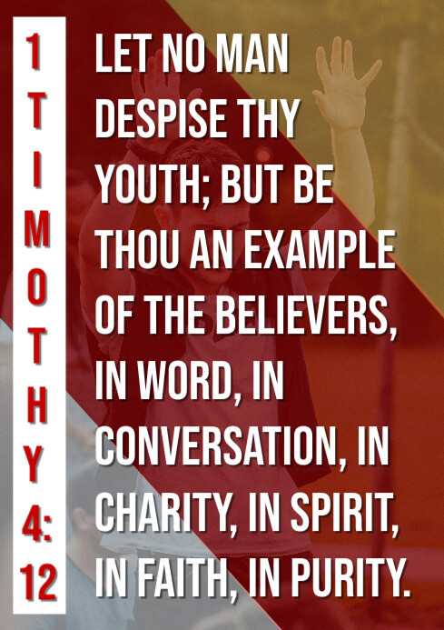 Bible Verse 1 Timothy 4:12 A3 template