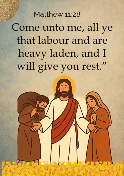 Bible verse about labour and rest Template | PosterMyWall