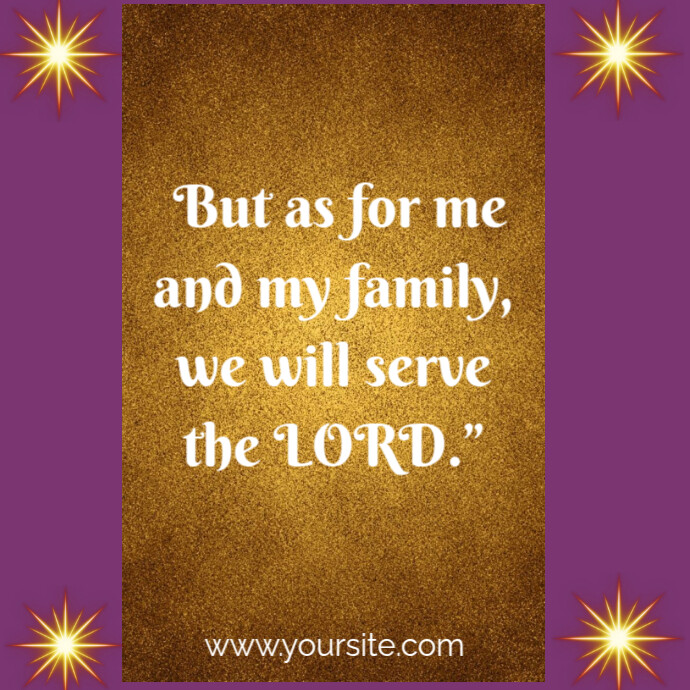 Plantilla de Bible verse about serving the Lord | PosterMyWall