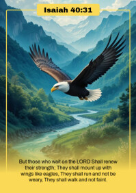 Bible Verse about Strength A2 template