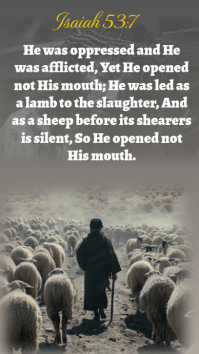 Bible Verse Isaiah 53:7 Instagram-Story template