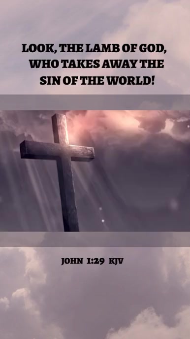 Bible verse motivational John 1:29 kjv video template