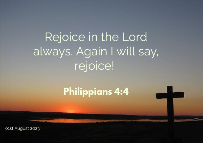 Bible verse Phillipians 4:4 A5 template