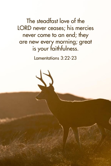 bible verse poster lamentations 3:22-23 template