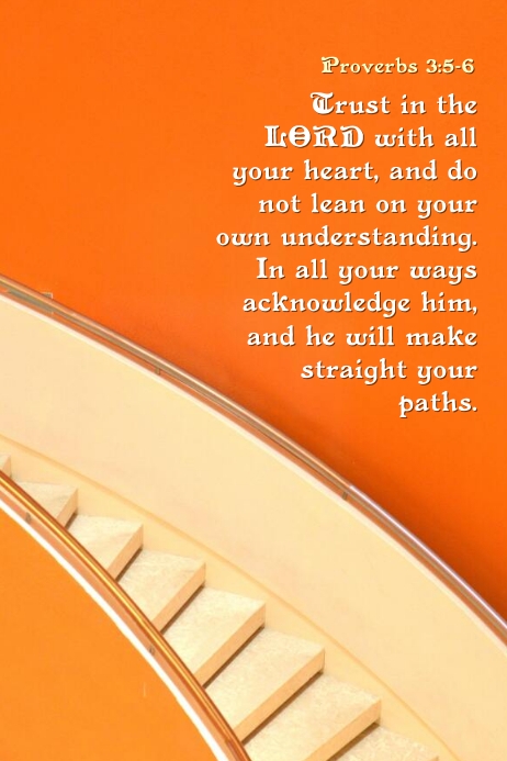 bible verse proverbs 3:5-6 Poster template