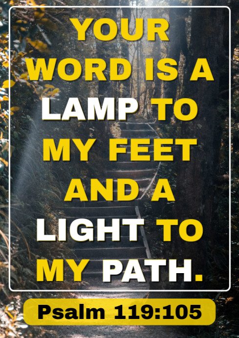 Bible Verse Psalm 119:105 A3 template