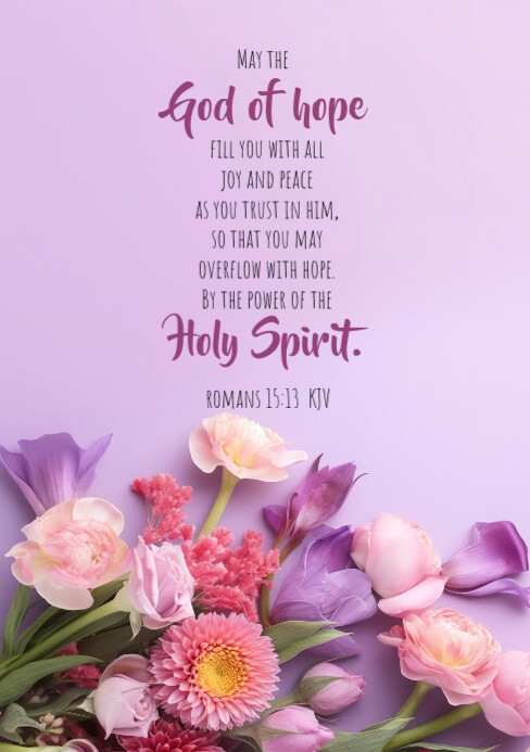 Bible verse romans 15:13 kjv A5 template