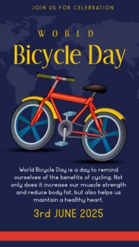 bicycle day, bicycle ride,event Instagram Story template
