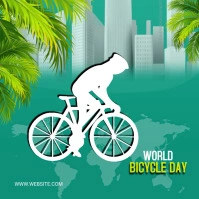 bicycle day Instragram post Quadrado (1:1) template