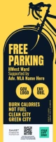 Bicycle Free Parking Banner Template Roll-up-Banner 2 x 5 Zoll
