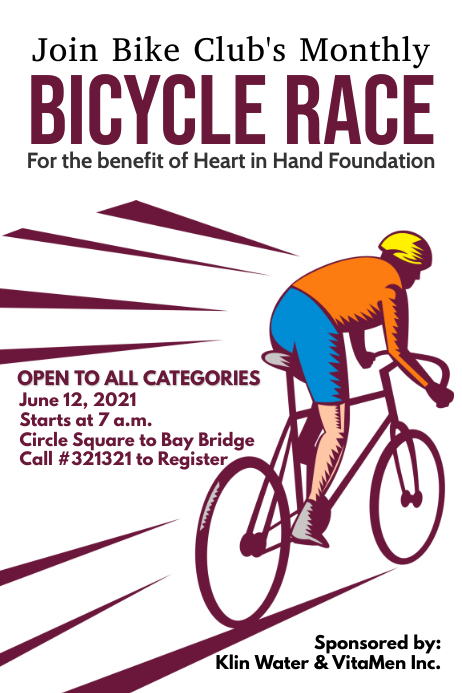 Bicycle race template 海报