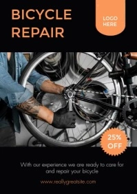 Bicycle Repair Services Poster Template A2