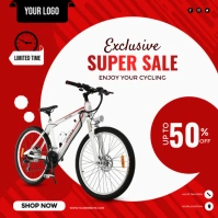 Bicycle Sale Poster Kwadrat (1:1) template