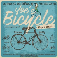 BICYCLE SHOP INSTAGRAM POSTER template