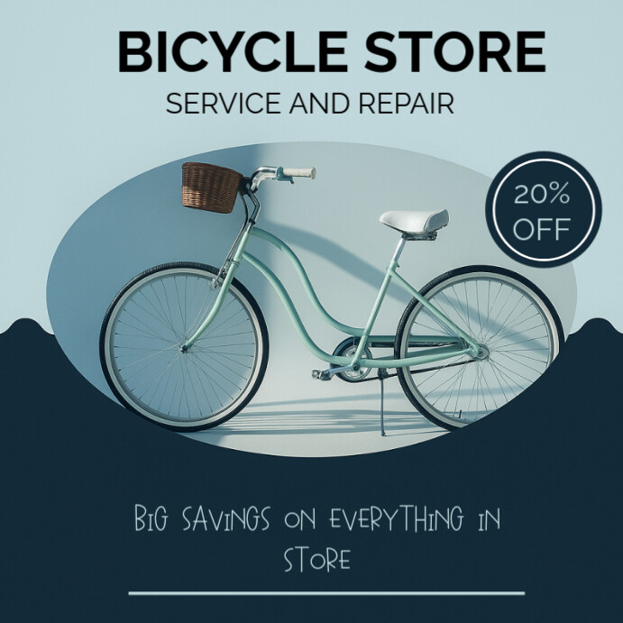 Bicycle store Service And Repair Template | PosterMyWall