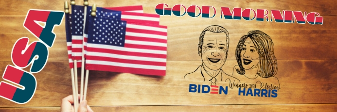 Biden harris Bannière 2' × 6' template