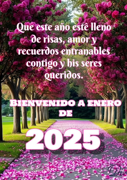 Bienvenido a enero de 2025 A4 template
