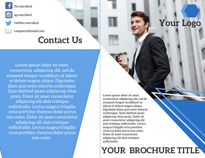 Bifold Brochure Template Postermywall