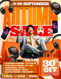 Big Autumn Sale Starts Now Flyer (format US Letter) template