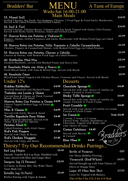 Big Dinner Menu Template | PosterMyWall