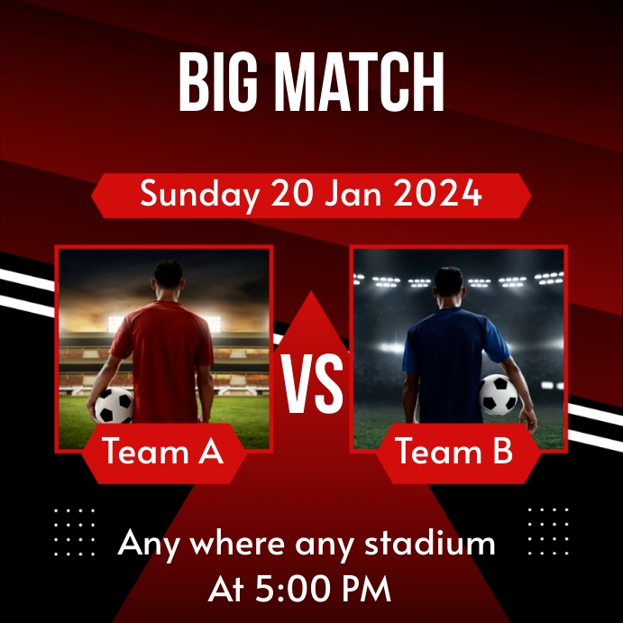 Copy of Big Football Match | PosterMyWall