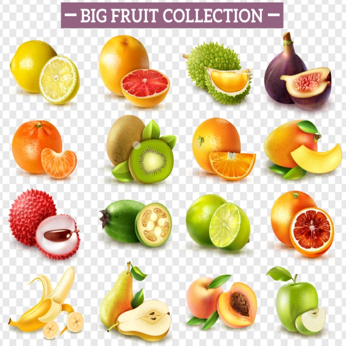 Big fruit collection poster design template | PosterMyWall