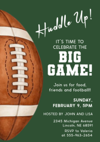 Big Game Party Invitation Tailgate Party Invite A4 template