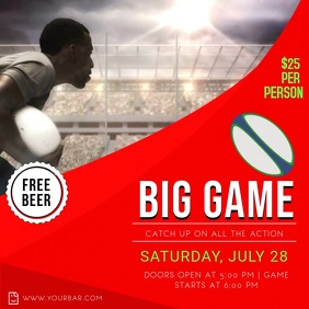 Rugby Live Screening Instagram Video Template | PosterMyWall