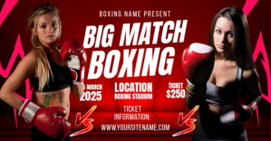 Big Match Boxing Facebook begivenhed cover template