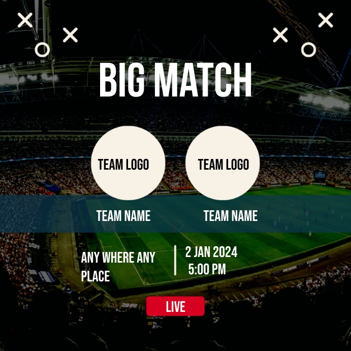 Big match Template | PosterMyWall