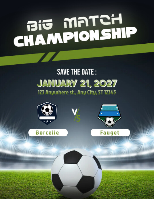 Big Match Flyer (US Letter) template