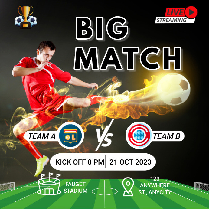 Big Match Templat | PosterMyWall