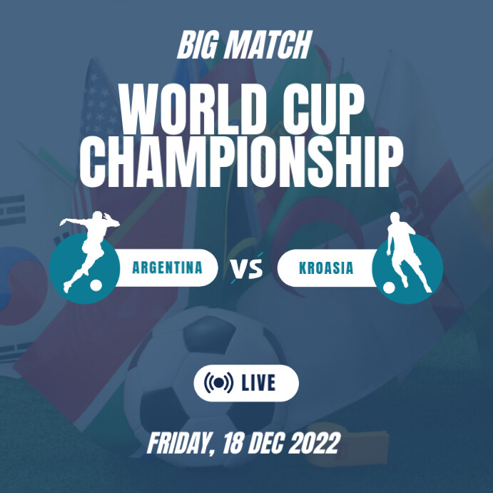 Big Match โพสต์บน Instagram template