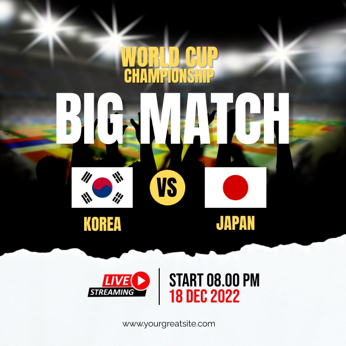 Big Match Template | PosterMyWall