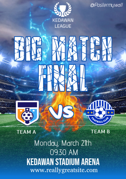 BIG MATCH FINAL Template | PosterMyWall