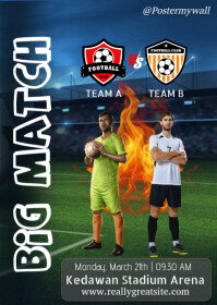 Big Match Football A6 template